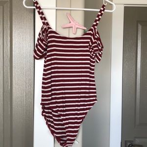 Urban Outfitters striped body suit SIZE S